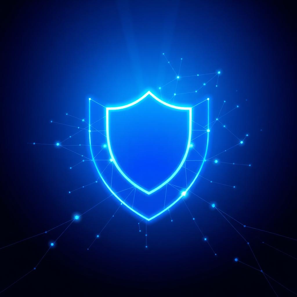 Illustration of a glowing shield protecting connected data across the GestWave platform